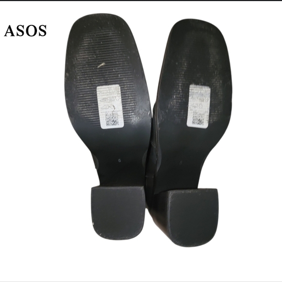 ASOS Design Rocket Black Leather Ankle High Heel Chelsea Boot Dress Shoe Women 7 - Picture 7 of 15